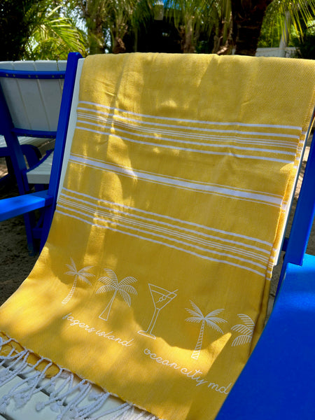 Tasseled beach blanket