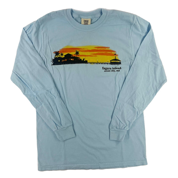 Sunset On The Island Long Sleeve